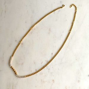 Argento Vivo Gold Balls and Crystal Necklace